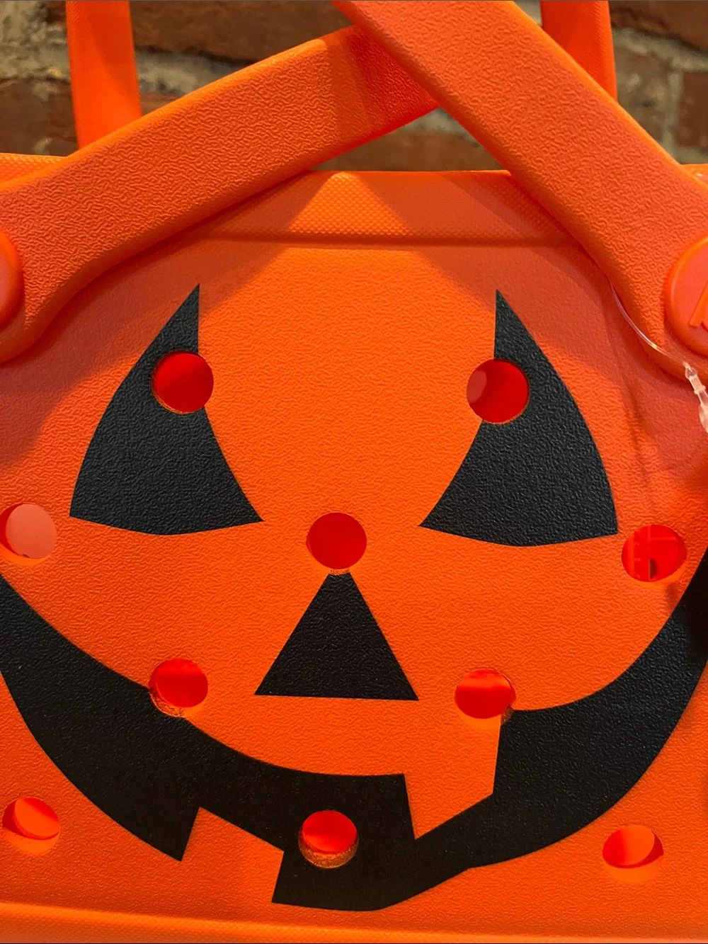 Bogg bitty bag Orange Halloween Jack-O'-Lantern Tote